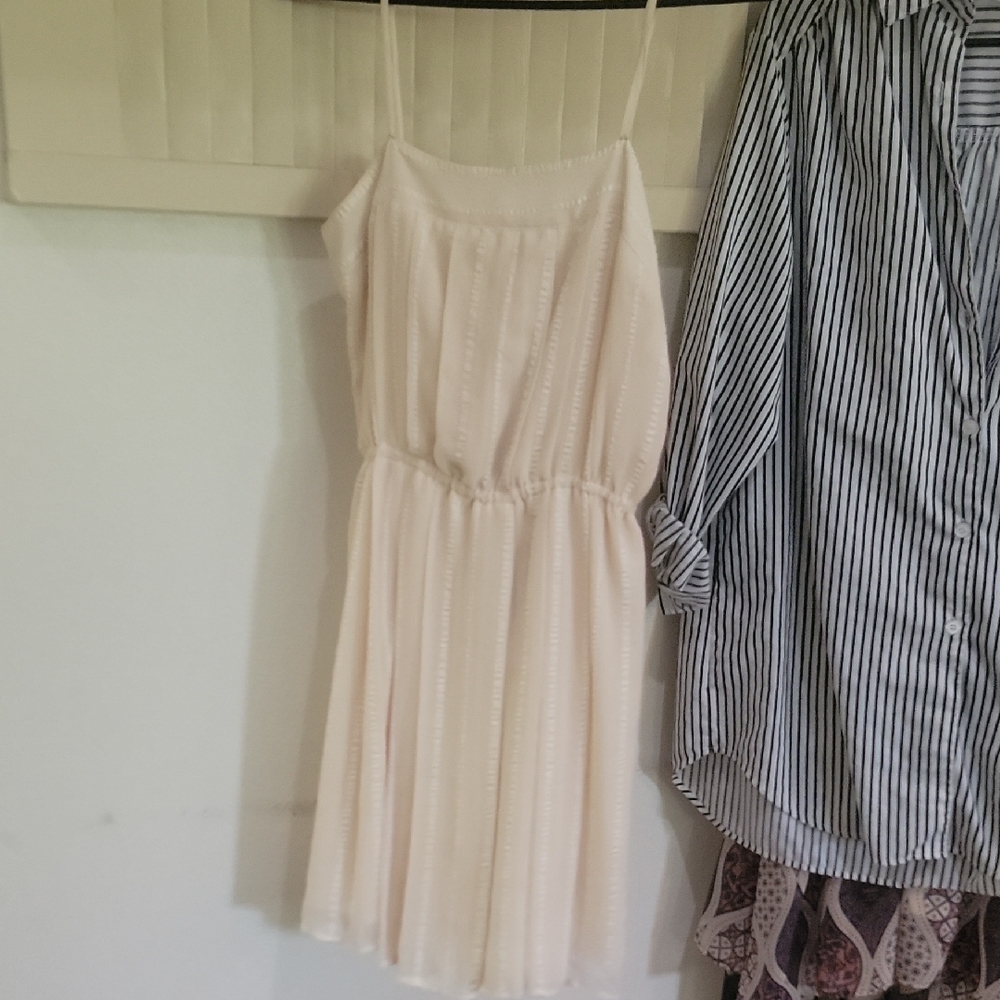 Stylish Cream Spaghetti Strap Dress